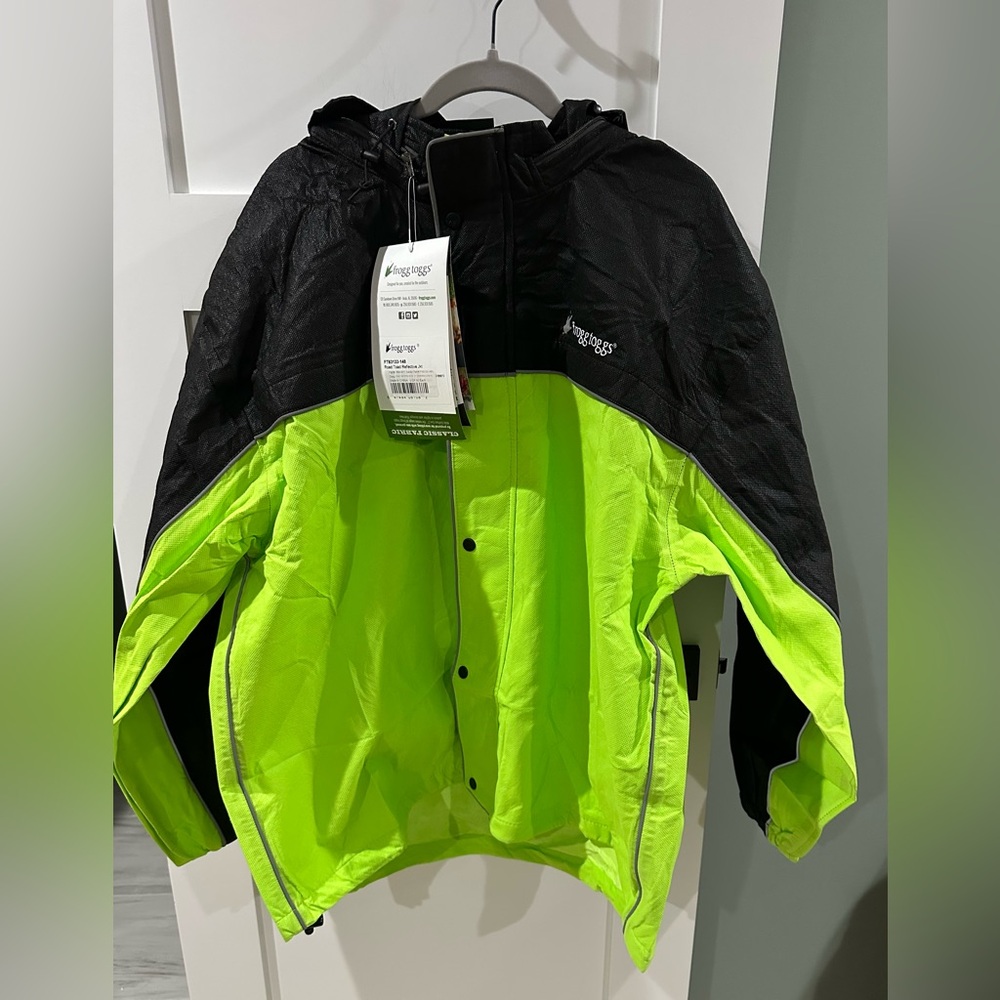 FROGG TOGGS Men's Road Toad Reflective Waterproof Rain Jacket Xlarge